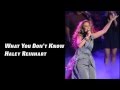 What You Don't Know - Haley Reinhart (Lyrics)