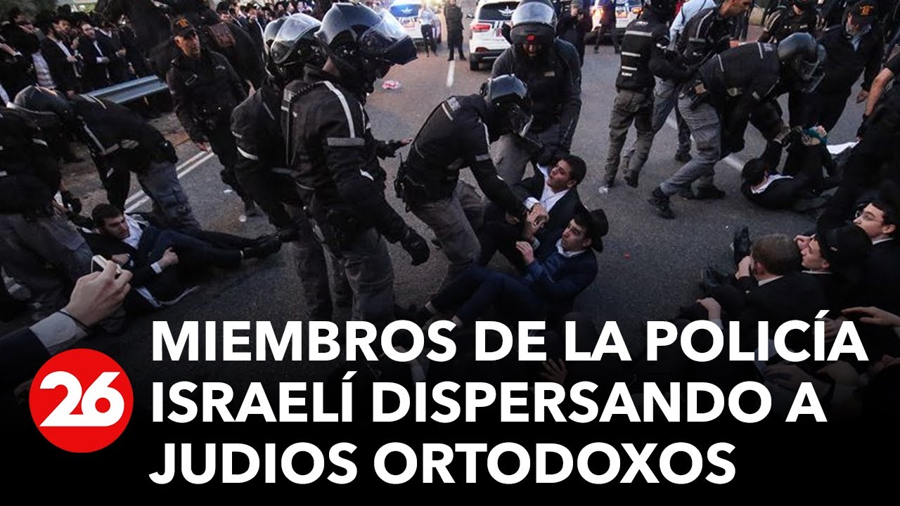 Policía israelí repele a judíos que se manifestaban contra los ataques a Palestina