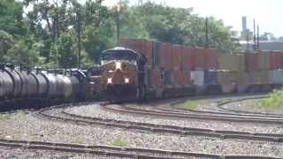 CSX Double Stack Train Hits The Horn