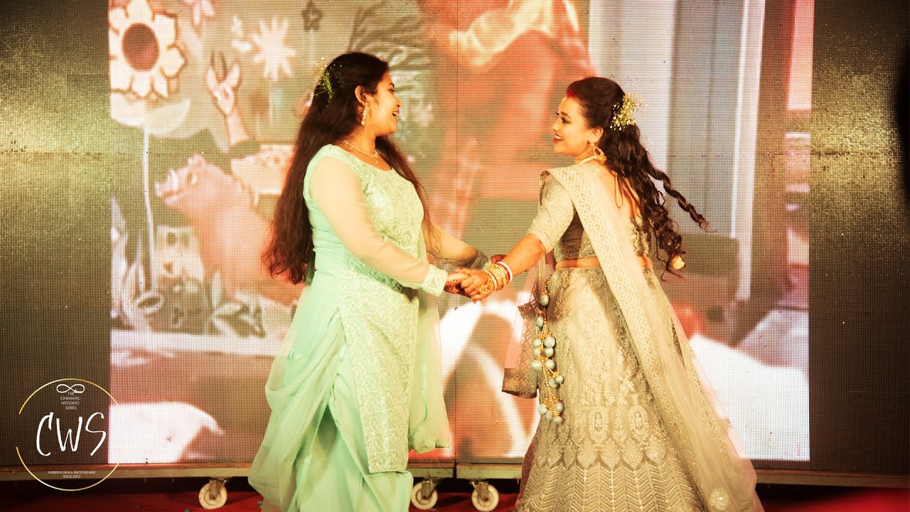 Most Emotional Wedding Scene | Bride & Sister Sangeet Dance | Bengali Wedding Video kolkata 2021 cws