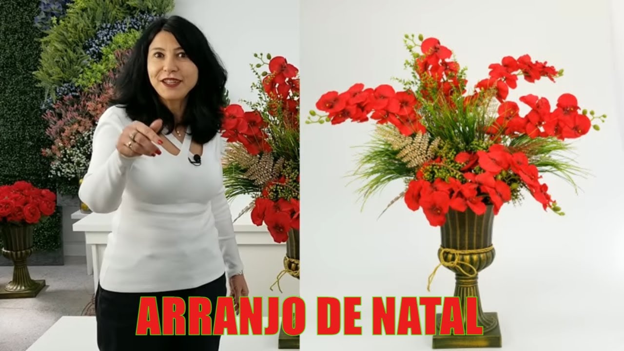 Como Fazer um Lindo Arranjo de Orquideas Artificiais para o Natal