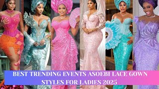 Best Trending Events Asoebi Lace Gown Styles For Ladies 2025 #fashion #lifestyle #owambe  screenshot 3