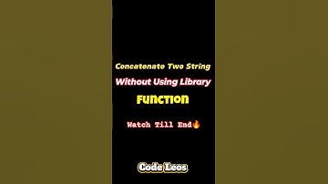 C program for Concatenate Two strings without using functions #shorts #coding #cprogramming