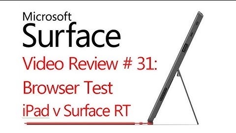 Review # 31: iPad v Surface RT Browser Speed  - Microsoft Windows Surface RT (Windows 8)