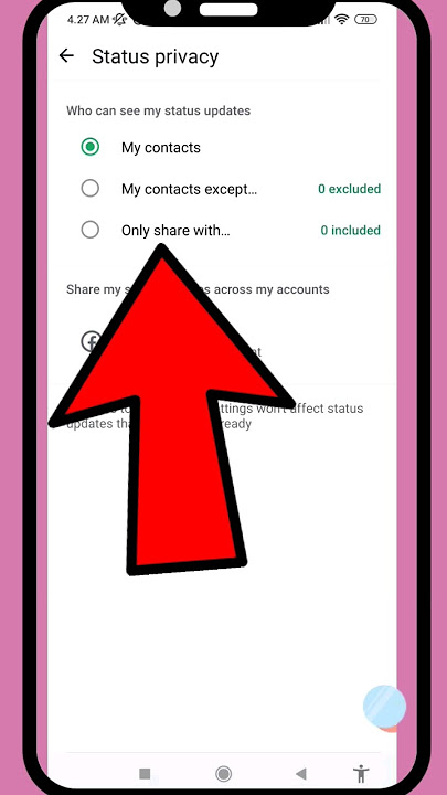How To Hide Your WhatsApp Status | WhatsApp Status Hide #Shorts#hideWhatsAppStatus#WhatsApp#