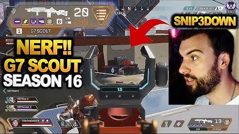 Snip3down Uses The G7-SCOUT Very Aggressively. APEX LEGENDS SEASON 16 G7 SCOUT NERF IS SO REQUIRED!!