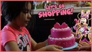 Let's go SHOPPING! Trinity plays with Disney Minnie Mouse Cash Register Toy Review | Fun For Kids