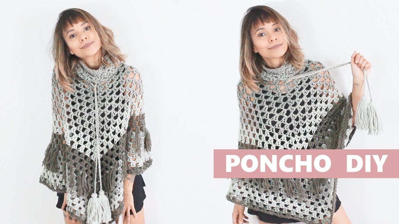 PONCHO PULL RÁPIDO -  CROCHÊ - TUTORIAL
