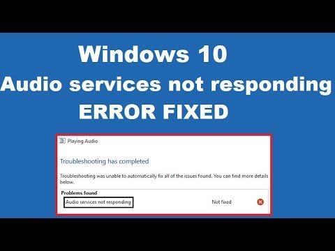 How to fix Audio services not responding in Windows 10