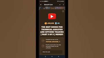 The Best Books for Technical Analysis and Options Trading | Part 5 of 5 | MemeFi Youtube Video Code