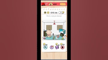 Brain test level 266 solution / she is crying as always!