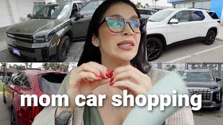 car shopping for the perfect MOM CAR 🥹💕✨ test driving & getting our new family car