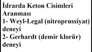İdrarda Keton Cisimleri Aranması