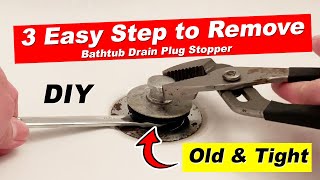 How To Easily Remove Bathtub Drain Plug Stopper | Remove Pop-up Stopper| WATCO Pop-up Shower Drain