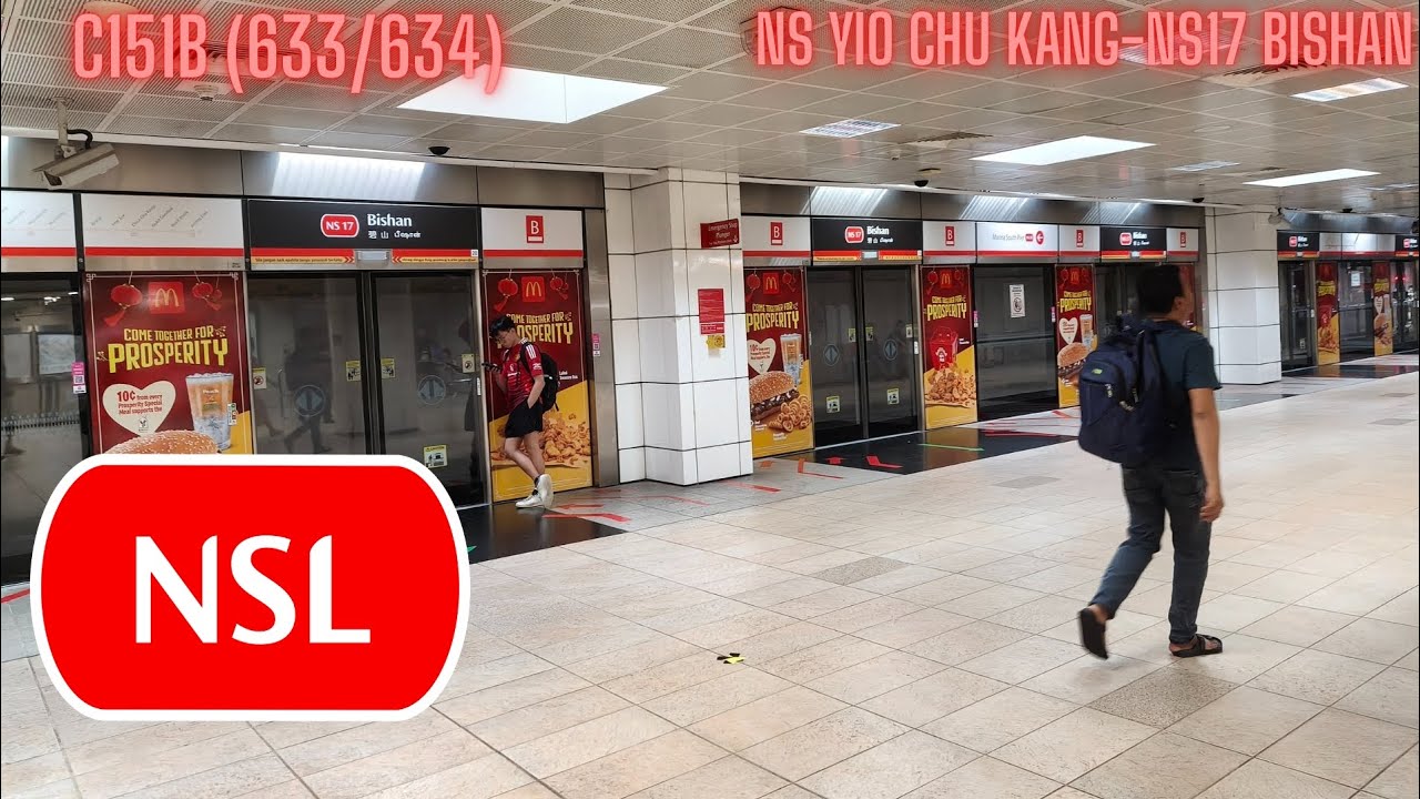 NS 15 Yio Chu Kang-NS17 Bishan KHI CRRC Qingdao Sifang C151B (633/634)