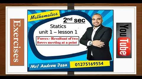Exercises -  lesson 1  -  Forces  Resultant of two forces meeting at a point   2nd sec