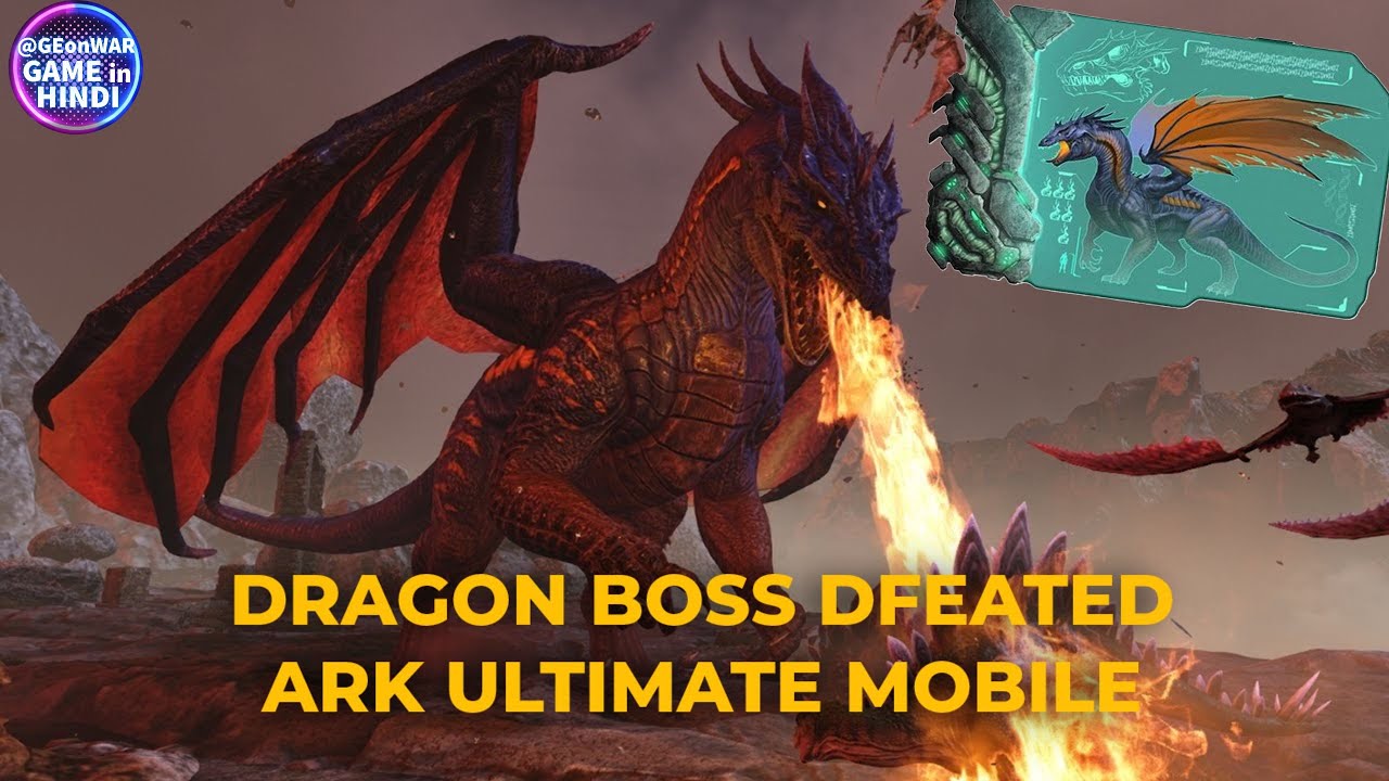 I defeated Dragon Boss in Ark Mobile Hindi 🦕अनलिमिटेड फन #ArkMobile # ...