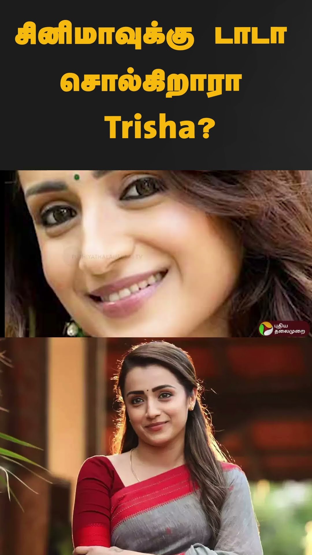 சினிமாவுக்கு டாடா சொல்கிறாரா Trisha? | #shorts | #trishakrishnan