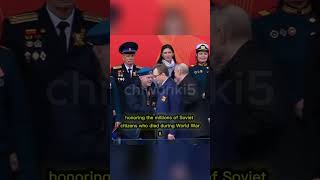 Putin receives a letter from a war veteran hero on Moscow's Victory Day. #putin #russia #shorts