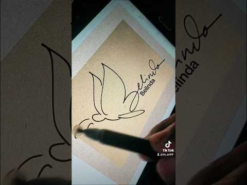 tanda tangan kupu-kupu simple tapi bagus signature tandatangankeren