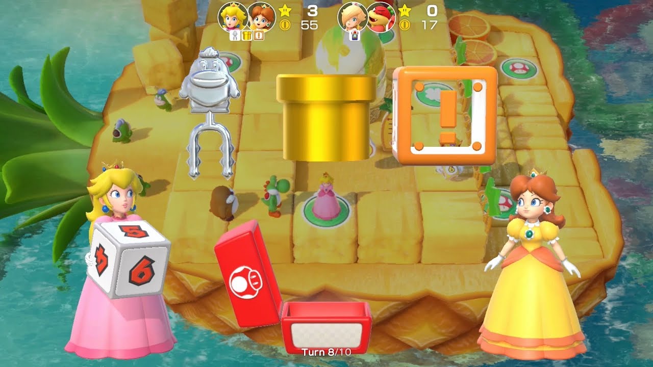 Super Mario Party Partner Party #303 Watermelon Walkabout Peach & Daisy vs Rosalina & Pom Pom