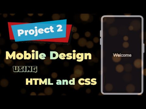 Mobile Design Using HTML & CSS With Auto Type Code Tutorial || How to ...