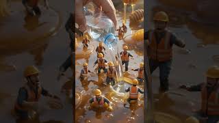 Tiny Workers Trapped in a Honey River! Giant Human Hand Saves the Day 🍯🤯