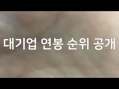 1위는 SK 대기업 연봉 1억 시대에 대한 솔직한 생각 