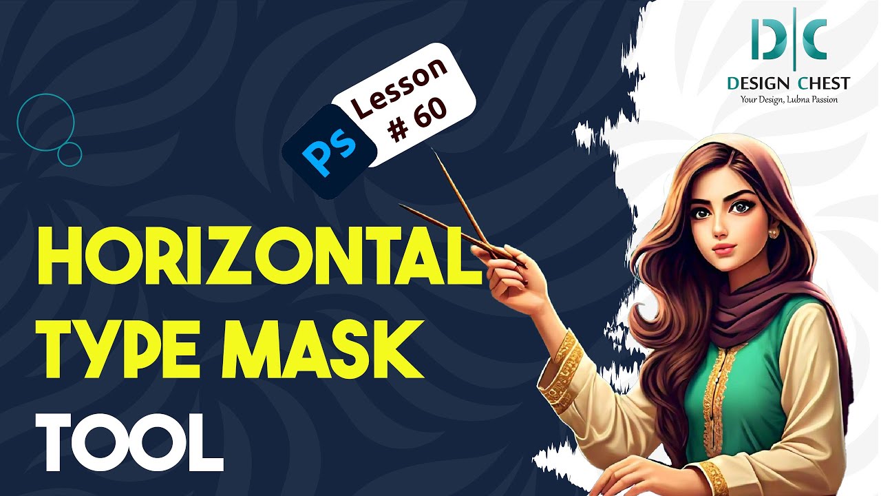 Horizontal Mask How to use Horizontal Type Mask Tool in Adobe Photoshop - YouTube