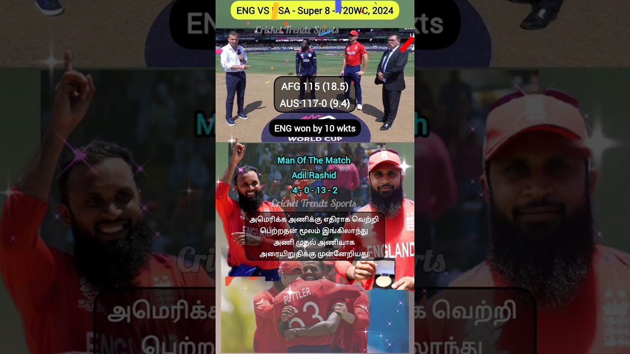 ENG VS USA - 49th Match, Super 8 - T20WC 2024!! 