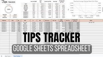 Tips Tracker Spreadsheet (Google Sheets)