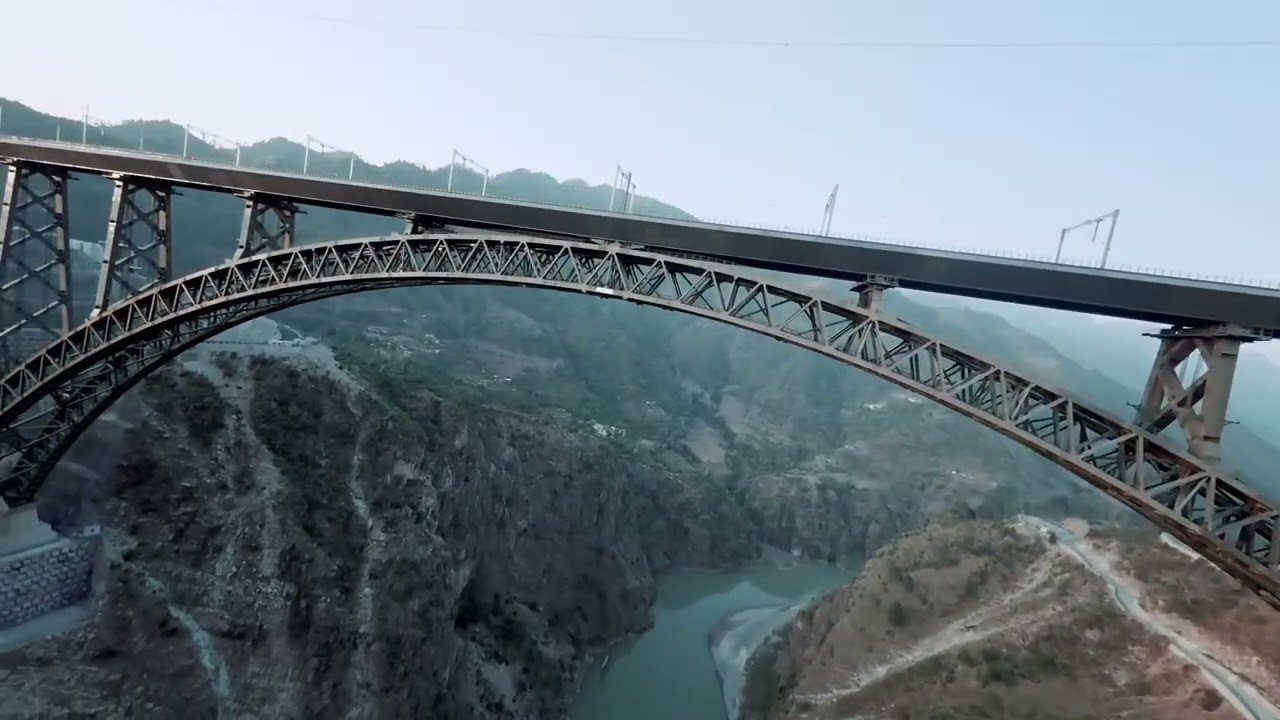World's Highest Railway Arch Bridge 🌉. THE CHENAB BRIDGE.