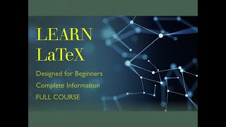 Details LaTex Tutorial for Beginners Full Course News