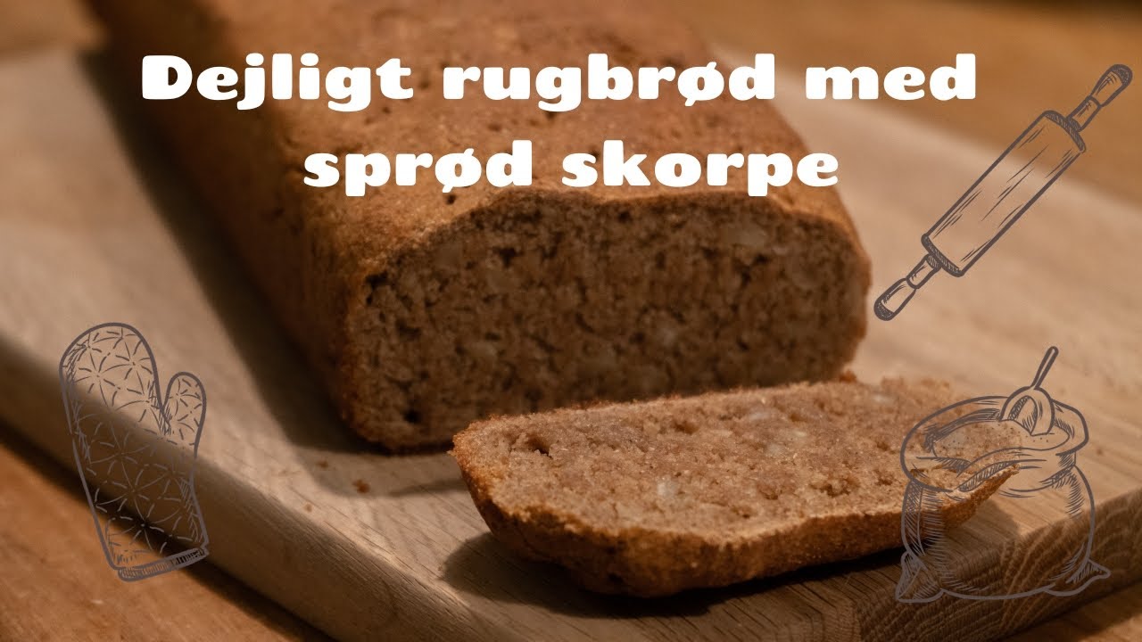 Rugbrød med sprød skorpe som smager dejligt 