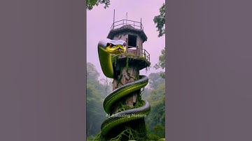 AI Jungle Scenes | Nature Visuals | Giant Python #shorts #tower #art #exploration #abandoned