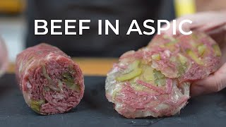 Make beef in aspic yourself - really tasty