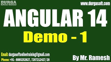 ANGULAR 14 tutorials || Demo - 1 || by Mr. Ramesh On 05-12-2022 @7AM IST