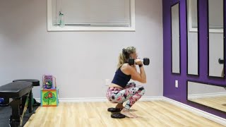 Heels Elevated Dumbbell Squat #squats