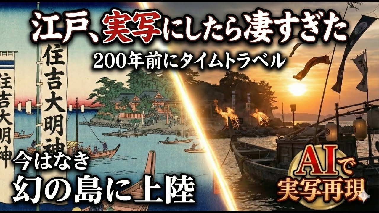 【AI再現】200年前の江戸へタイムトラベル！銀座・築地・佃島！蘇る「失われた絶景」と潮風の記憶。