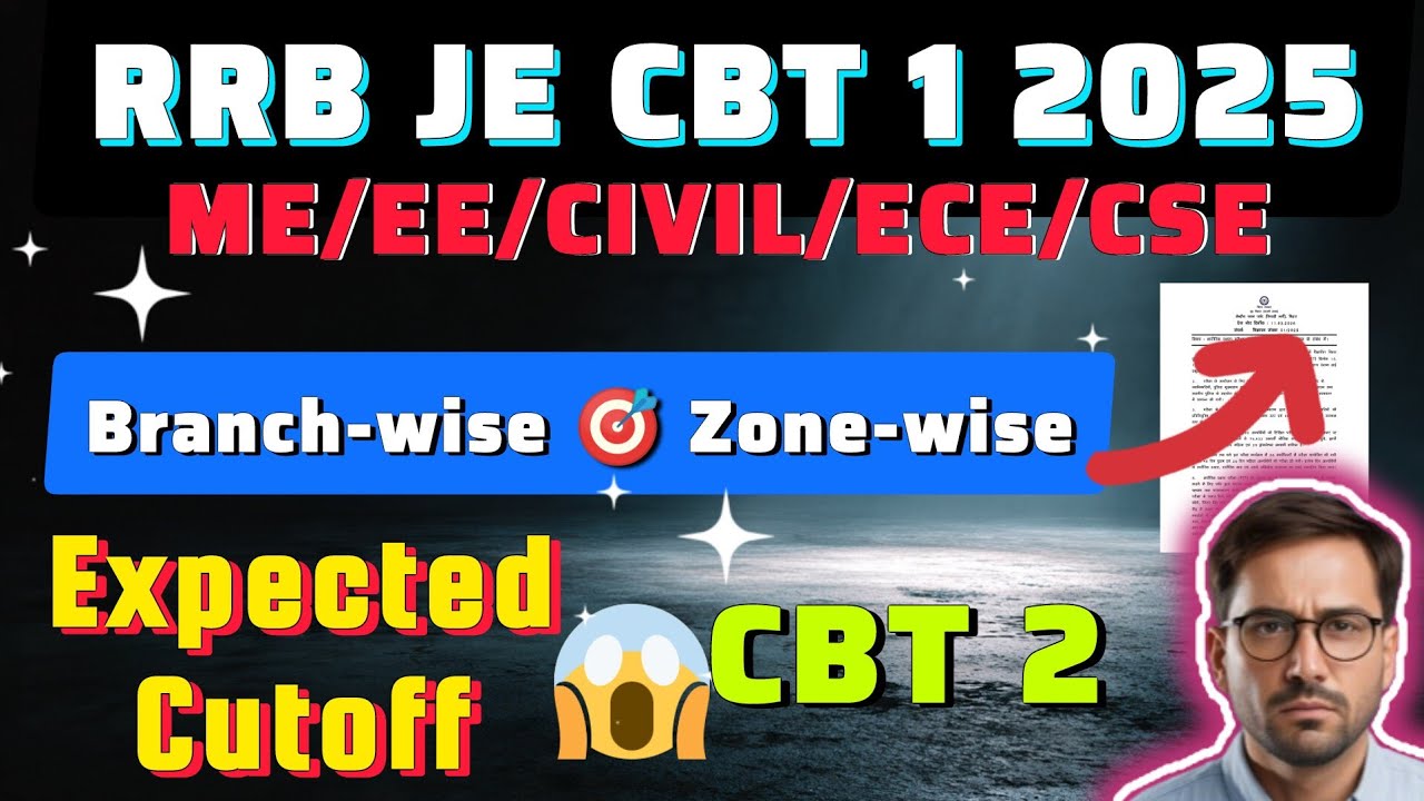 RRB JE 2025 RESULT DATE 🔴 ZONEWISE Expected Cut Off 2026 🎯 CBT 1 Safe ...