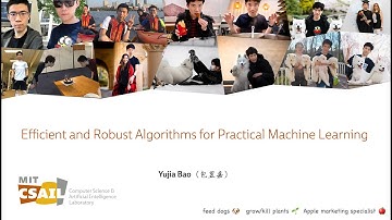 Yujia Bao thesis defense at MIT CSAIL