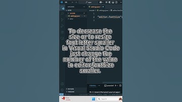 How to Decrease or Resize Font Size Smaller in Visual Studio Code #tips #config #techtips #vscode