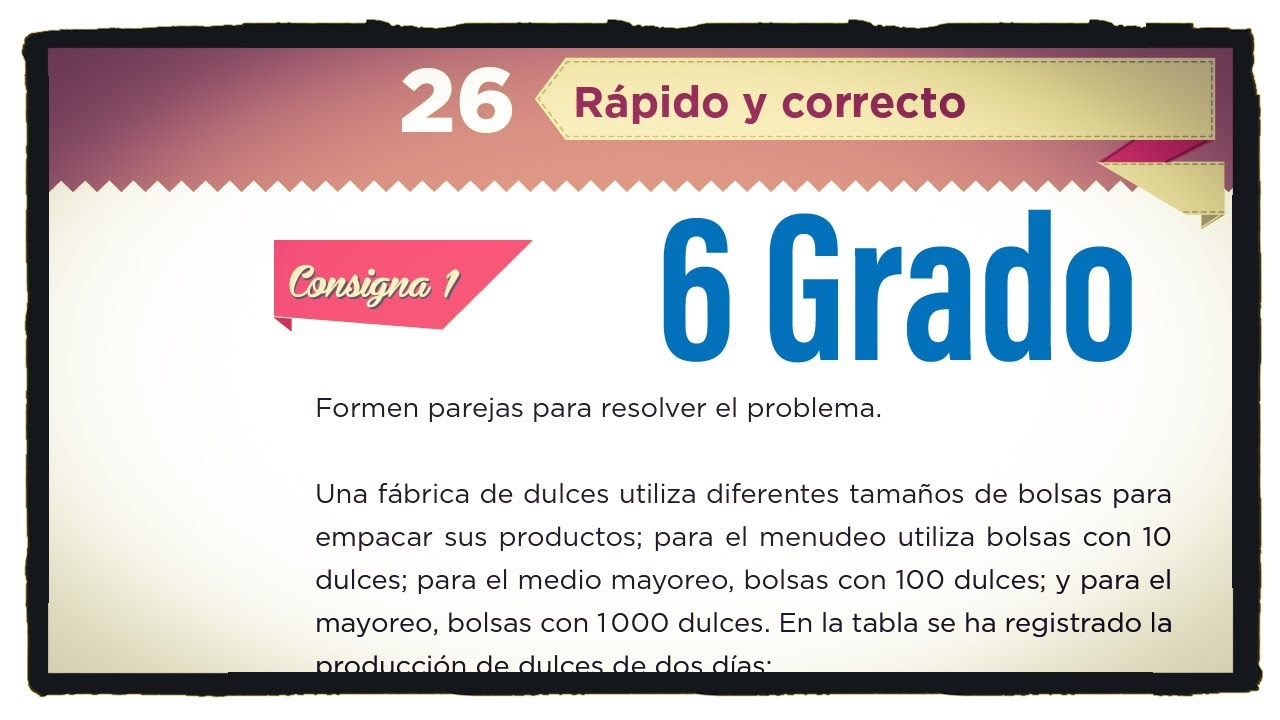 Desafío 26 sexto grado Rápido y correcto páginas 48 y 49 del libro de