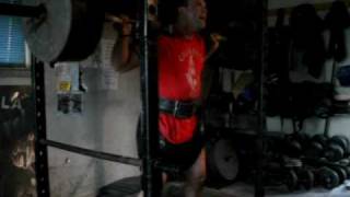 Olympic Squats 505x7..did 9 on first set/ Training for RAW 504.
