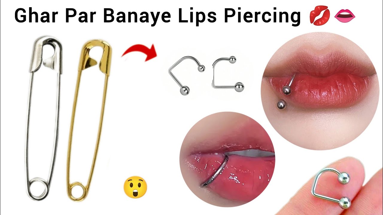 DIY Homemade Lip Piercing 😍🤩/how to make lip piercing at home / diy lip piercing making