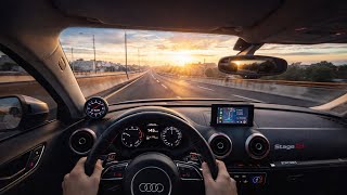 Audi S3 Stage 2 Pov Morning Highway Overtakes & Turbo