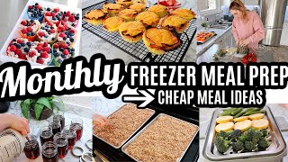 EASY BUDGET MONTHLY FREEZER MEAL PREP RECIPES COOK WITH ME LARGE FAMILY MEALS WHATS FOR DINNER