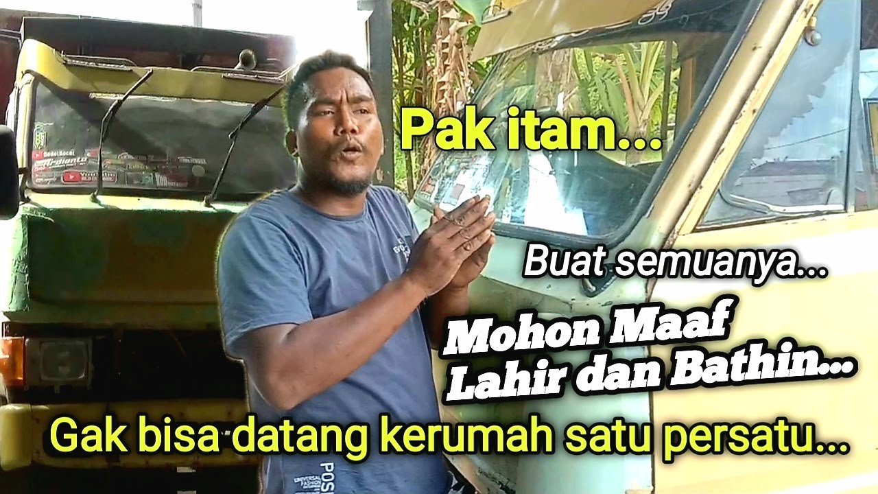 suasana lebaran pak itam malah mainnya dibengkel