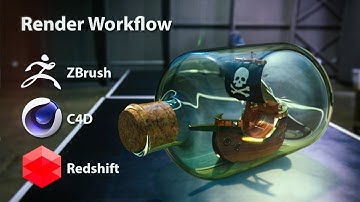 ZBrush to C4D & Redshift Rendering! Quick and easy, follow along with the file in the description!