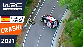 Katsuta CRASH on SS1: WRC RallyRACC - Rally de España 2021